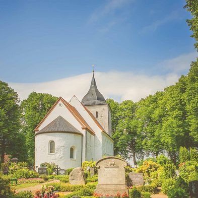 Die St. Petri Kirche in Bosau direkt am Plöner See