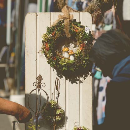 Herbstlicher Türkranz auf dem Malenter Bauernmarkt