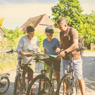 Radfahrer auf der Dörfertour